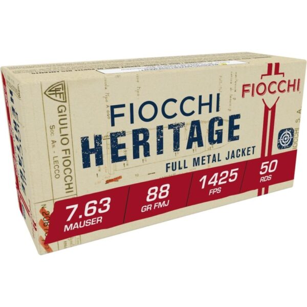 Fiocchi Pistol Shooting Dynamics Handgun Ammunition 7.63x25 Mauser 88 gr FMJ 1425 fps 50/box - Precision Shot Firearms