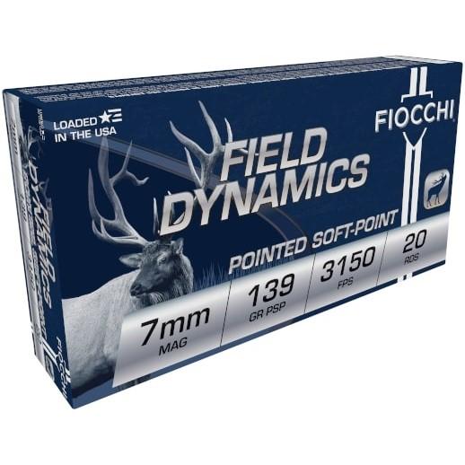 Fiocchi Shooting Dynamics Rifle Ammunition 7mm Rem Mag 139 gr PSP 3150 fps 20/ct - Precision Shot Firearms