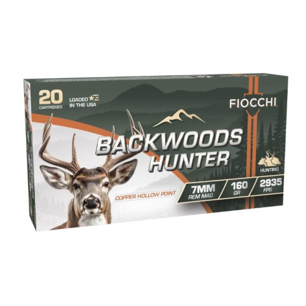 Fiocchi Backwoods Hunter Rifle Ammunition 7mm Rem Mag 160gr CHP 2935 fps 20/ct - Precision Shot Firearms