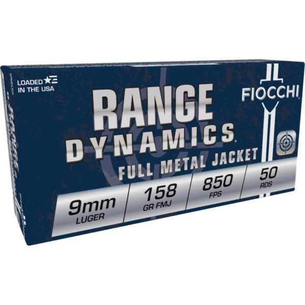Fiocchi Pistol Shooting Dynamics Handgun Ammunition 9mm Luger 158 gr. FMJ 850 fps 50/ct - Precision Shot Firearms
