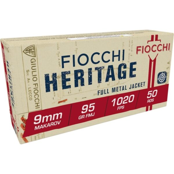 Fiocchi Pistol Shooting Dynamics Handgun Ammunition 9mm Makarov 95 gr FMJ 1020 fps 50/box - Precision Shot Firearms