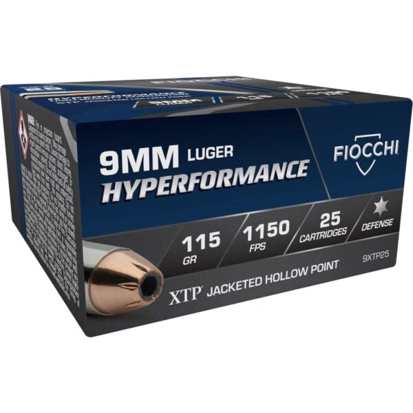 Fiocchi Extrema Handgun Ammunition 9mm Luger 115 gr JHP 1150 fps 25/box - Precision Shot Firearms