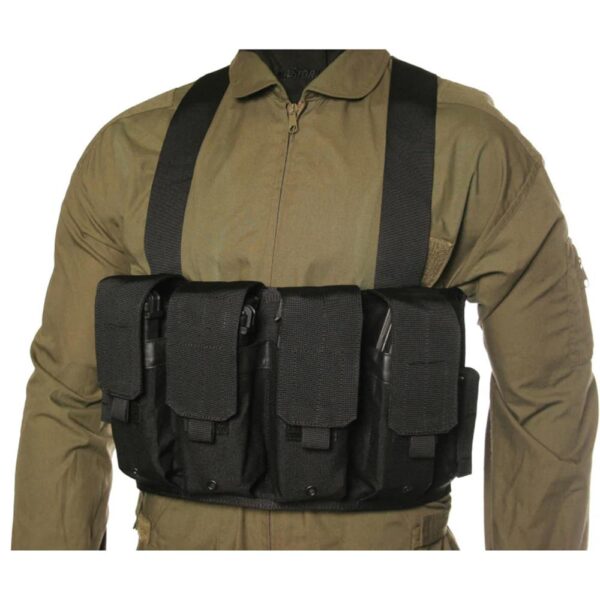 Blackhawk Chest Magazine Pouch M16/M4 for 8 Rifle Magazines and 2 Handgun Mags Black - Precision Shot Firearms