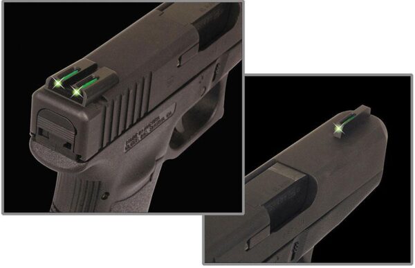 Truglo TFO Tritium/Fiber-Optic Day/Night Sights Fit Novak 1911 .260/.500 - Front Green/Rear Green - Precision Shot Firearms