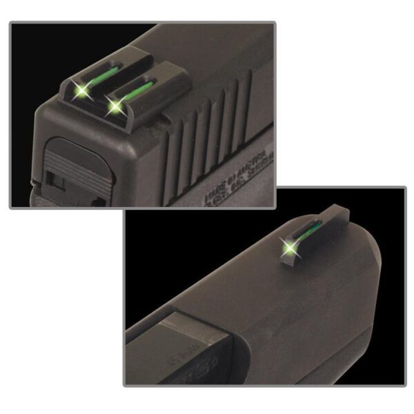 Truglo TFO Tritium/Fiber-Optic Day/Night Sights Fit Sig #8 Front/#8 Rear - Front Green/Rear Green - Precision Shot Firearms