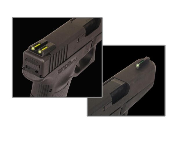 Truglo TFO Tritium/Fiber-Optic Day/Night Sights Fits Sig #8 Front/#8 Rear - Front Green/Rear Yellow - Precision Shot Firearms