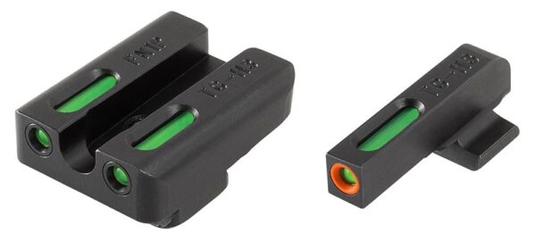 Truglo TFX Pro Tritium/Fiber-Optic Day/Night Sights Fit FNH FNP-40|FNX-40|FNS-40|FNS-40 Compact - Orange Outline Front/Rear Green - Precision Shot Firearms