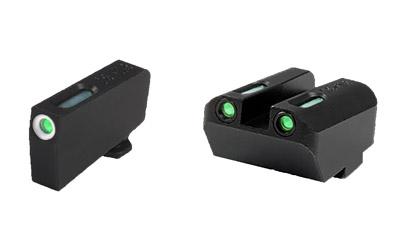 Truglo TFX Tritium/Fiber-Optic Day/Night Sight Set fits GLOCK 17 / 17L 19 22 23 24 26 27 33 34 35 38 and 39 (Suppressor Low) - White Outlin - Precision Shot Firearms