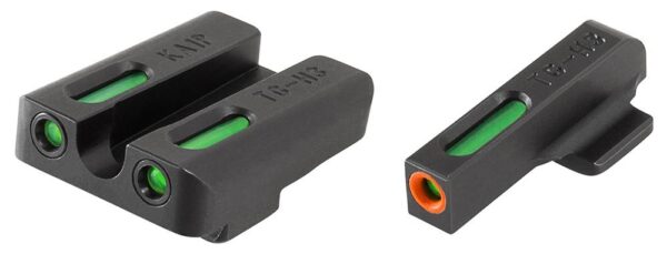 Truglo TFX Pro Tritium/Fiber-Optic Day/Night Sights Fit KAHR ARMS K MK P PM T &TPModels with New Dovetail (post 2004) - Orange Outline Front/Rear - Precision Shot Firearms