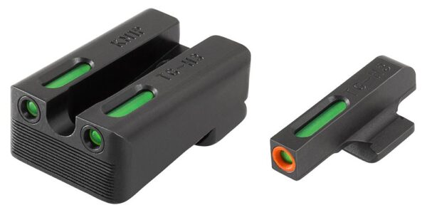 Truglo TFX Pro Tritium/Fiber-Optic Day/Night Sights Fit Kimber 1911 models w/ FIXED REAR SIGHT - Orange Outline Front/Rear Green - Precision Shot Firearms