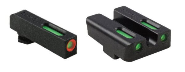 Truglo TFX Pro Tritium/Fiber-Optic Day/Night Sight - Ruger American 9mm & .45 - Orange Outline Front/Rear Green - Precision Shot Firearms