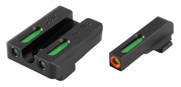 Truglo TFX Pro Tritium/Fiber-Optic Day/Night Sights Fit Sig Sauer #8 front / #8 rear - Orange Outline Front/Rear Green - Precision Shot Firearms