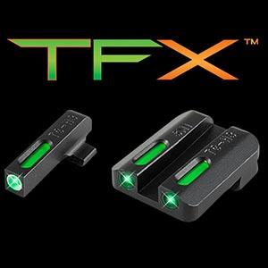 Truglo TFX Tritium/Fiber-Optic Day/Night Sight Set Steyr Mannlicher M-A1 C-A1 S-A1 L-A1 White Outline Front/Rear Green - Precision Shot Firearms