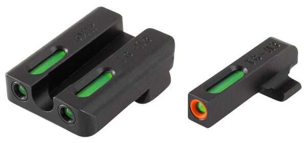 Truglo TFX Pro Tritium/Fiber-Optic Day/Night Sights Fit SSteyr M-A1|Steyr C-A1|Steyr S-A1|Steyr L-A1 - Orange Outline Front/Rear Green - Precision Shot Firearms