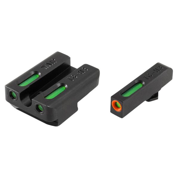 Truglo TFX Pro Tritium/Fiber-Optic Day/Night Sights Fit Taurus Millennium G2|Taurus 709 Slim|Taurus 740 Slim - Orange Outline Front/Rear Green - Precision Shot Firearms