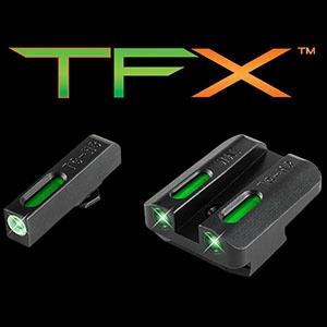 Truglo TFX Tritium/Fiber-Optic Day/Night Sights Walther P99 and PPQ - White Outline Front/Rear Green - Precision Shot Firearms