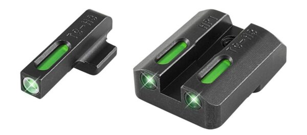 Truglo TFX Tritium/Fiber-Optic Day/Night Sights - Walther PPS (Except M2) - White Outline Front/Rear Green - Precision Shot Firearms