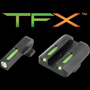 Truglo TFX Tritium/Fiber-Optic Day/Night Sights Fits Springfield XD XDM (excluding 5.25" Comp Series) and XDS - White Outline Front/Rear Green - Precision Shot Firearms