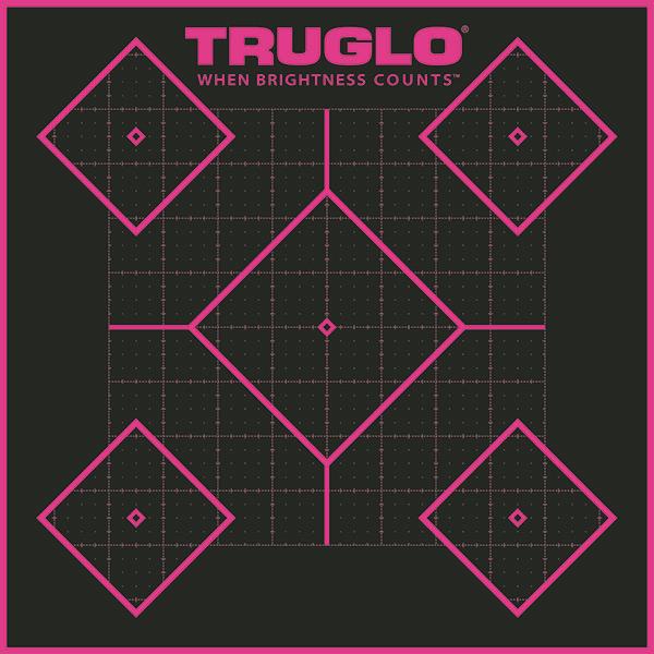 Truglo Tru-See Splatter Target 5 Diamond 12x12 6 Pack Pink - Precision Shot Firearms