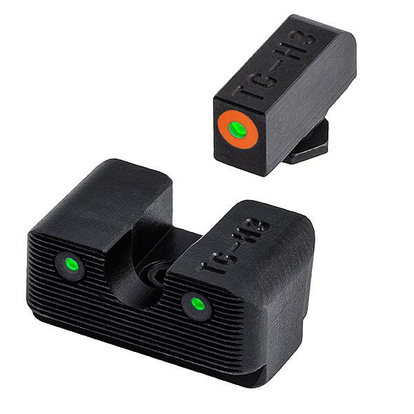 Truglo Tritium Pro Night Sight Set (High) Glock 20 21 25 28 29 30 31 32 37 40 and 41(Excluding M.O.S. models) - Orange - Precision Shot Firearms