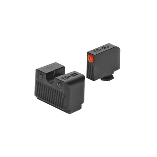 Truglo Tritium Pro Sight Set Green with Orange Front and Green Back for Glock - Precision Shot Firearms