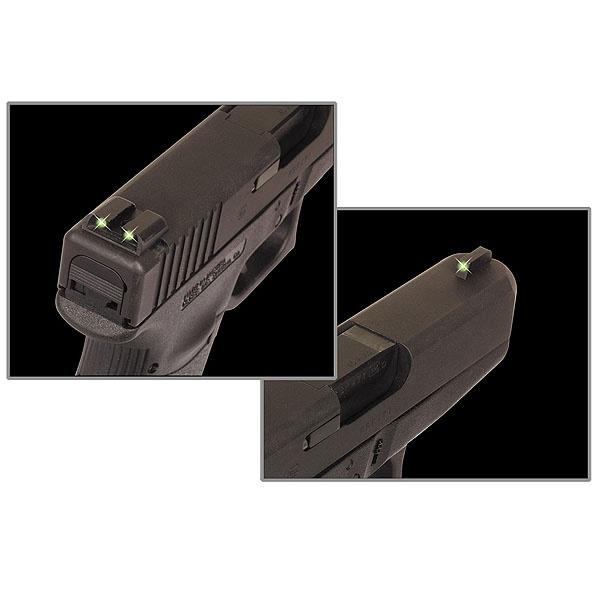 Truglo Tritium Night Sights Fits Novak .260/.450 Set - Front Green/Rear Green - Precision Shot Firearms