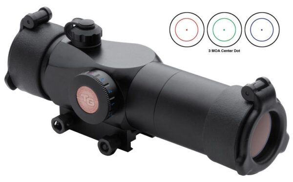 Truglo Triton 30mm Tri-Color Tactical Red Dot Sight - 1x30mm 3 MOA Center Dot - Black - Precision Shot Firearms