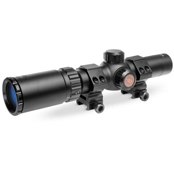 Truglo Tru-Brite 30 Hunter Rifle Scope - 1-4x24mm 30mm CIR Rings Matte Black - Precision Shot Firearms