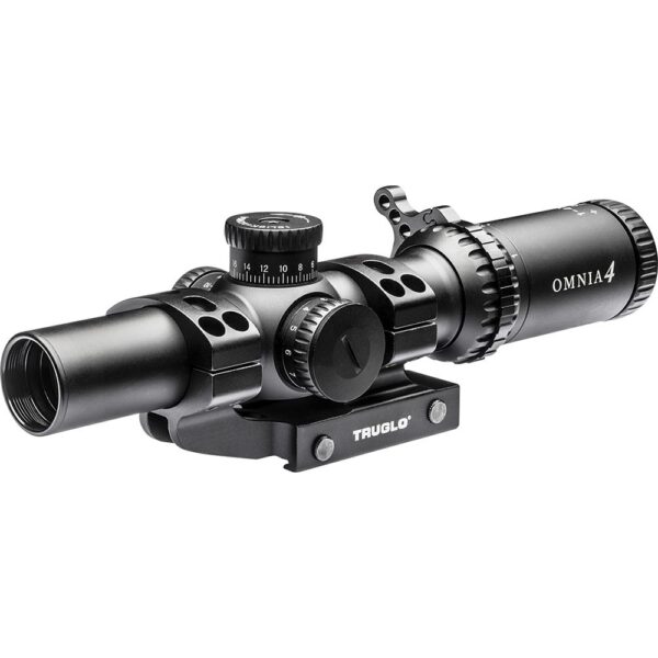 Truglo OMNIA4 Tactical Scope - 1-4x24mm 30mm Illum All Purpose Tactical Reticle (A.P.T.R.) Black Matte - Precision Shot Firearms