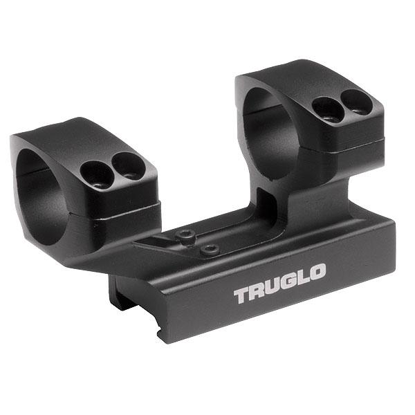 Truglo 1-Piece Reversible Picatinny/Weaver Tactical Scope Mount with 30mm Rings 1"H / 2-7/8L Base - Black - Precision Shot Firearms