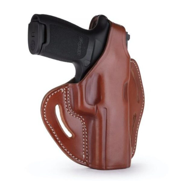 BHX Thumb Break Belt Holster Classic Brown RH size 4 - Precision Shot Firearms