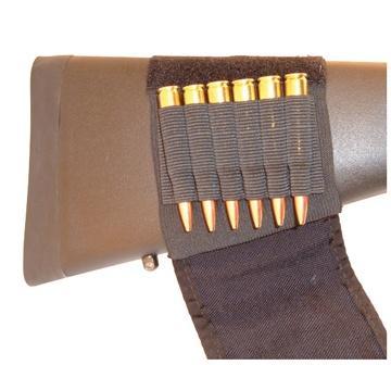 Grovtec Buttstock Cartridge Shell Holder Rifle with Flap Brown - Precision Shot Firearms