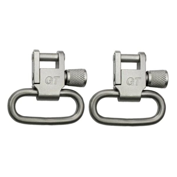 Grovtec 1" Locking Swivel Set Silver 2/ct - Precision Shot Firearms