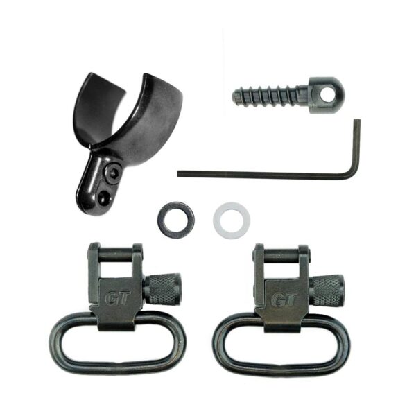 Grovtec Two Piece Barrel Band Swivel Sets .585 - .635 Diameter Black 2/ct - Precision Shot Firearms