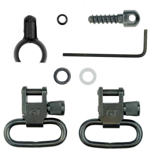 Grovtec Two Piece Barrel Band Swivel Sets .630" to .675" Black - Precision Shot Firearms