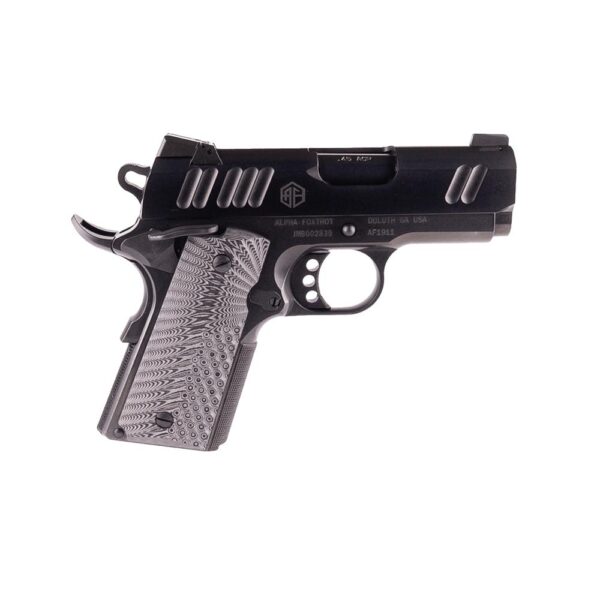 Alpha Foxtrot AF1911 70 Series Handgun .45 ACP 7rd Magazine 3.25" Barrel Black Novak Sights - Precision Shot Firearms