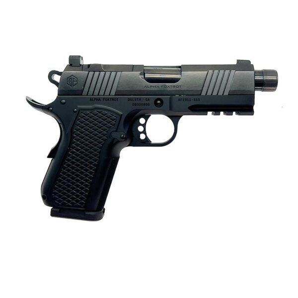 Alpha Foxtrot AF1911 S15 Polished Handgun 9mm Luger 15rd Magazine 3.5" Threaded Barrel RMSc Optic Cut - Precision Shot Firearms