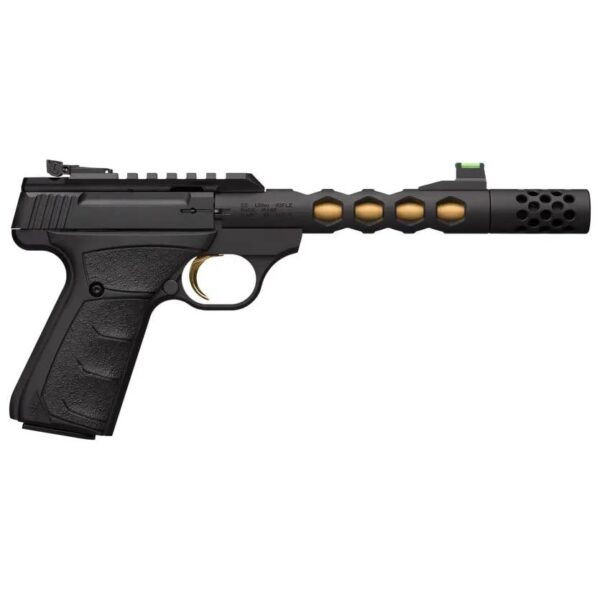 Browning Buck Mark Plus Vision Black/Gold Suppressor Ready Handgun .22 LR 10rd Magazine 5.875" Threaded Barrel - Precision Shot Firearms