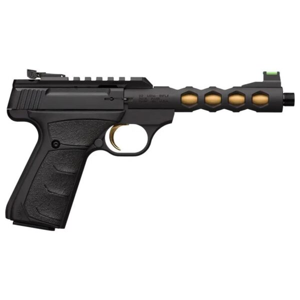 Browning Buck Mark Plus Vision Black/Gold Suppressor Ready Handgun .22 LR 10rd Magazine 5.875" Threaded Barrel - Precision Shot Firearms