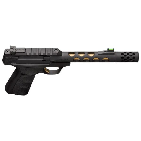 Browning Buck Mark Plus Vision Black/Gold Suppressor Ready Handgun .22 LR 10rd Magazine 5.875" Threaded Barrel - Precision Shot Firearms