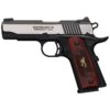 Browning 1911 380 Black Label Medallion Pro Handgun 380 ACP 8rd Magazine 4.25" Barrel Black with Silver Slide and Wood Grip 3-Dot Sights - Precision Shot Firearms