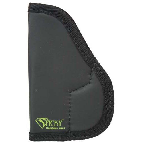 Sticky Holsters Medium Sticky Pocket Holster for Walther PPK and Similar 3.5" - 4" Barrel Black Ambi - Precision Shot Firearms
