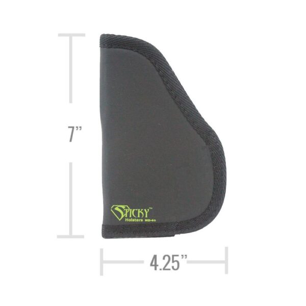 Sticky Holsters Gen 1 Medium Sticky Pocket Holster for 3.8" Sub-Compact Medium Frame Double Stack Autos with Laser Black Ambi - Precision Shot Firearms
