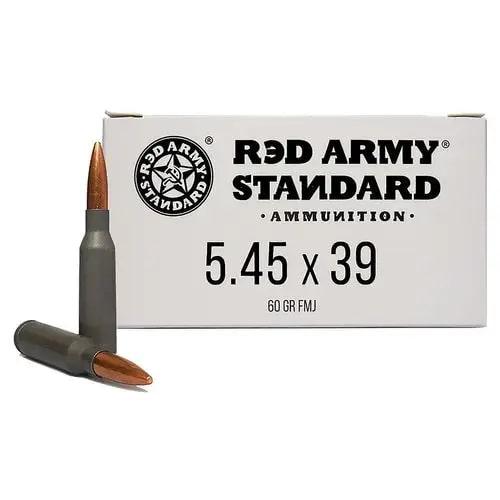 Century Arms Red Army Standard Rifle Ammunition 5.45x39 60gr FMJ Lead Core 1440/ct Case - Precision Shot Firearms