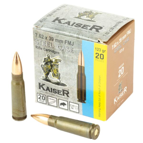 Century Arms AM8313 Kaiser Rifle Ammunition 7.62x39 123gr FMJ 20/ct - Precision Shot Firearms