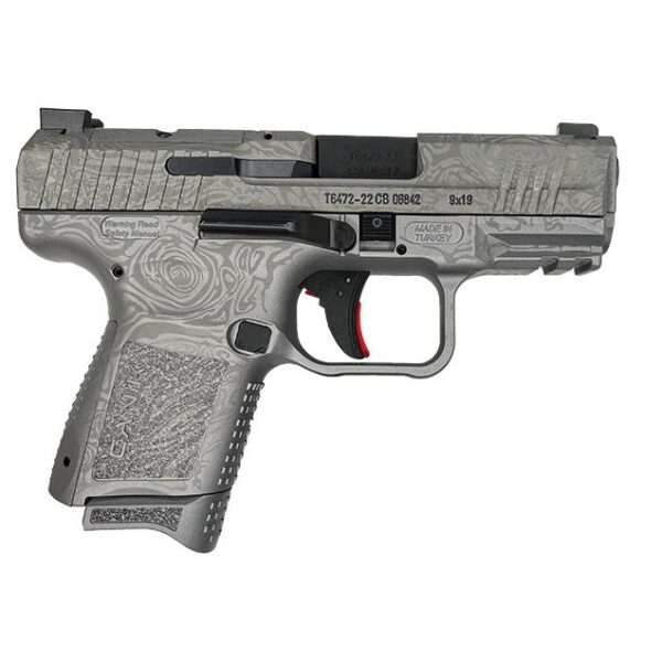 Century Arms Canik TP9 Elite SC 9mm Luger 12rd Magazine 3.5" Barrel Damascus Silver w/Full Kit - BLEMISHED - Precision Shot Firearms