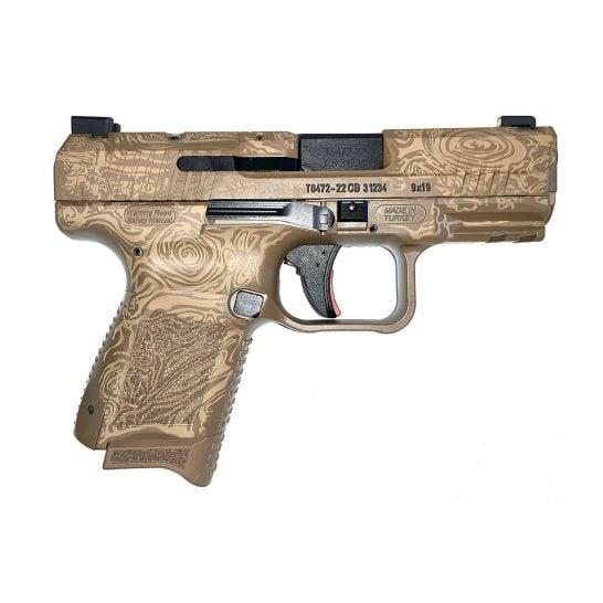 Century Arms Canik TP9 Elite SC 9mm Luger 12rd Magazine 3.5" Barrel Damascus Tan w/Full Kit - BLEMISHED - Precision Shot Firearms