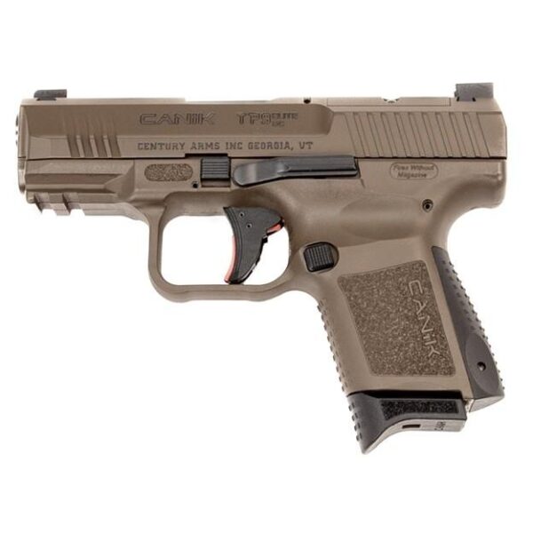 Century Arms Canik TP9 Elite SC 9mm Luger 12rd Magazine 3.5" Barrel Patriot Brown w/Finger Extension- BLEMISHED - Precision Shot Firearms