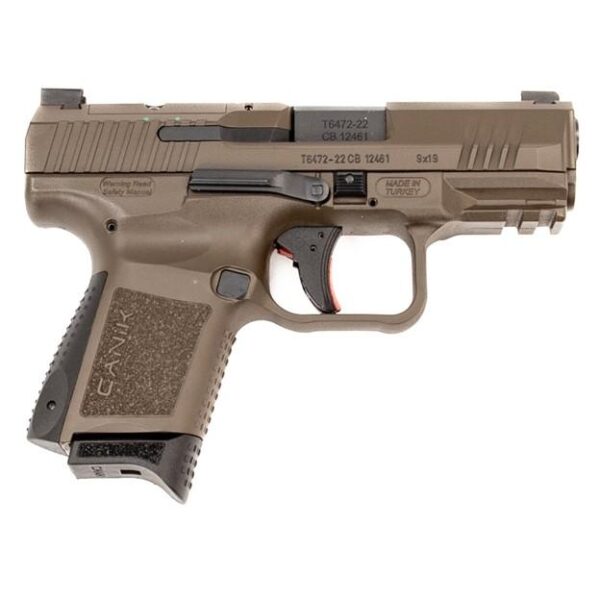 Century Arms Canik TP9 Elite SC 9mm Luger 12rd Magazine 3.5" Barrel Patriot Brown w/Finger Extension- BLEMISHED - Precision Shot Firearms