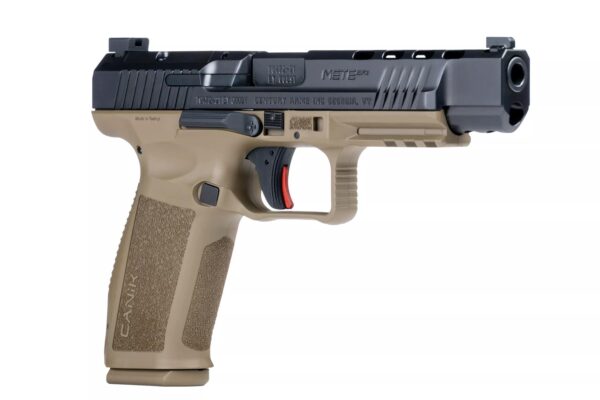 Century Arms Canik METE SFX Handgun 9mm Luger 20/rd Magazines (2) 5.2" Barrel FDE Grip and Black Slide - Precision Shot Firearms